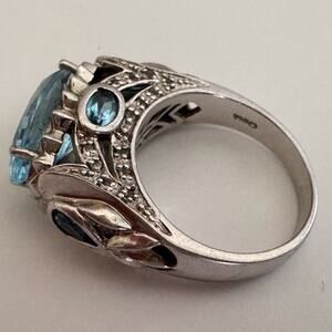 Victoria Wieck Blue Topaz Sterling Silver 925 Ring Size 7